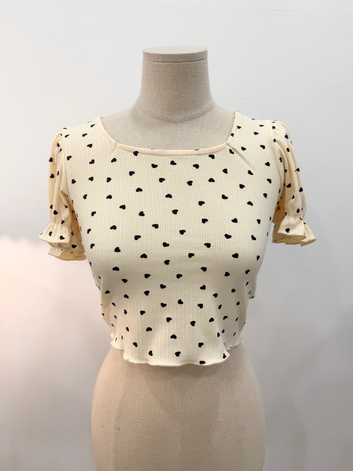heart dot crop top 상품이미지1