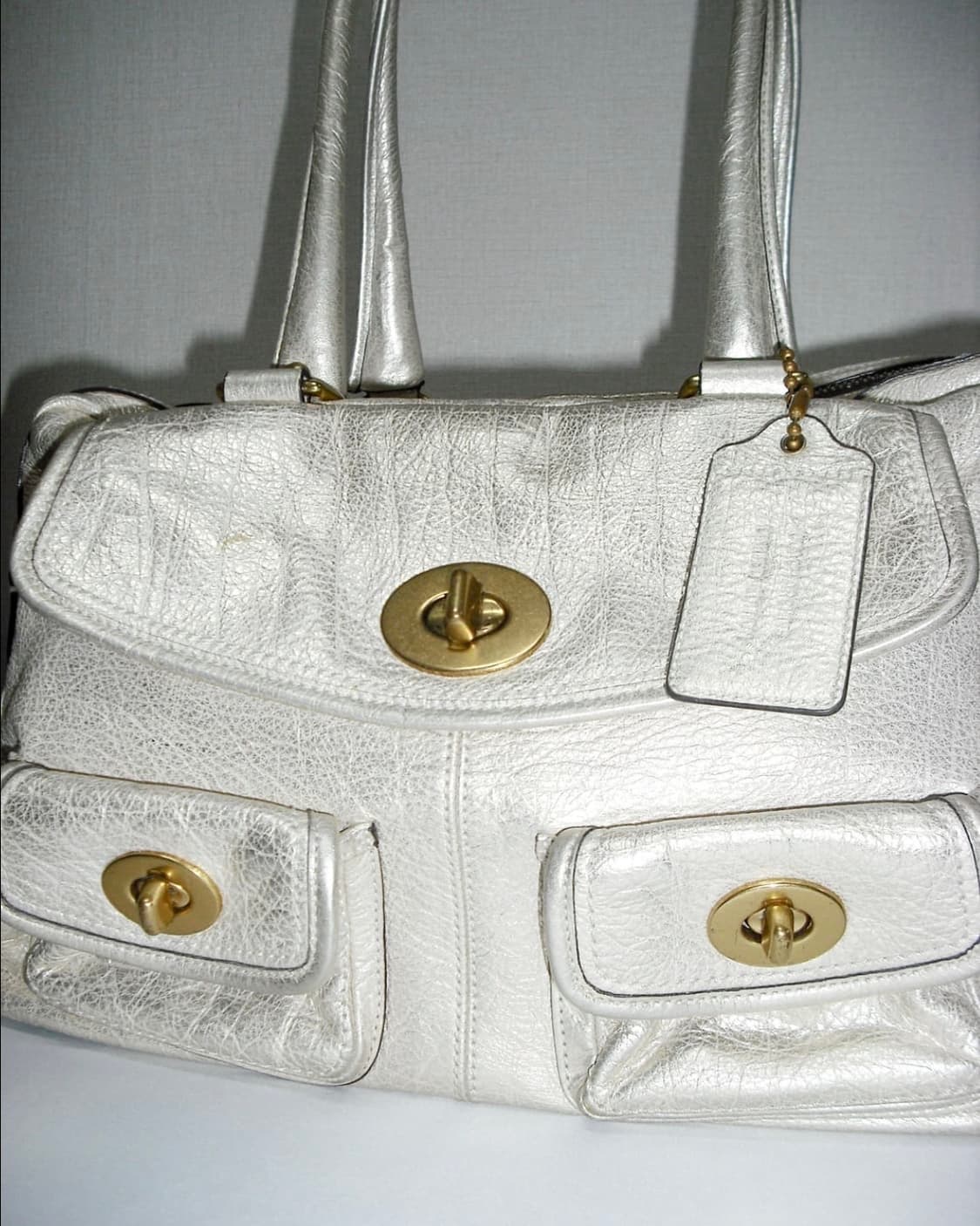 20s coach 코치 리미티드 숄더백 오네갸루 화이트 턴락 토트백 상품이미지6