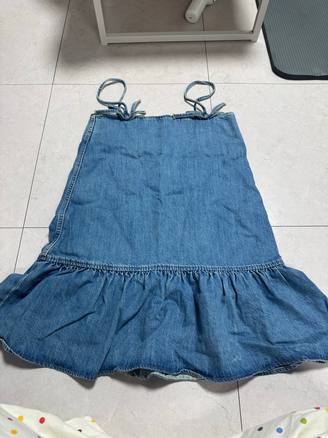 GANI 틴트 데님 미니 드레스 틴트 워시 상품이미지2