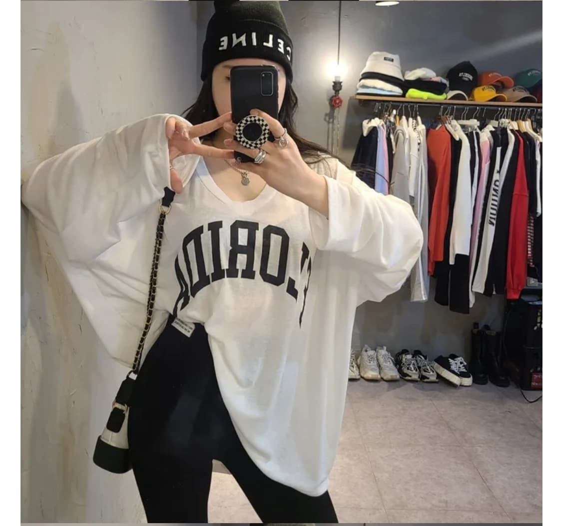 썸머 박시핏 여름 긴팔티 상품이미지1