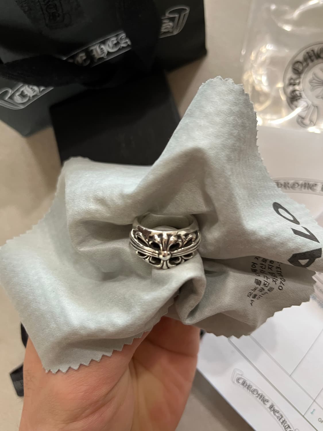 크롬하츠 플로랄 크로스링 us9(ks18호) 상품이미지3