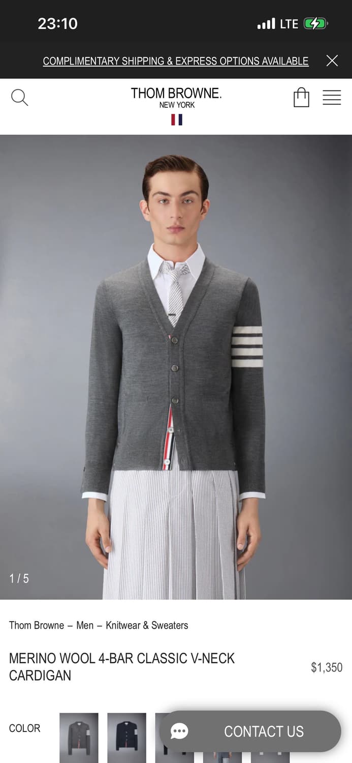 새상품) 톰브라운 Thom Browne 메리노 울 4바 포바 가디건 2 상품이미지1