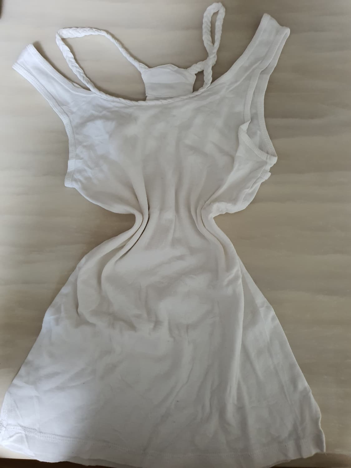 [빈티지] 화이트 끈 나시 긱시크 상품이미지5