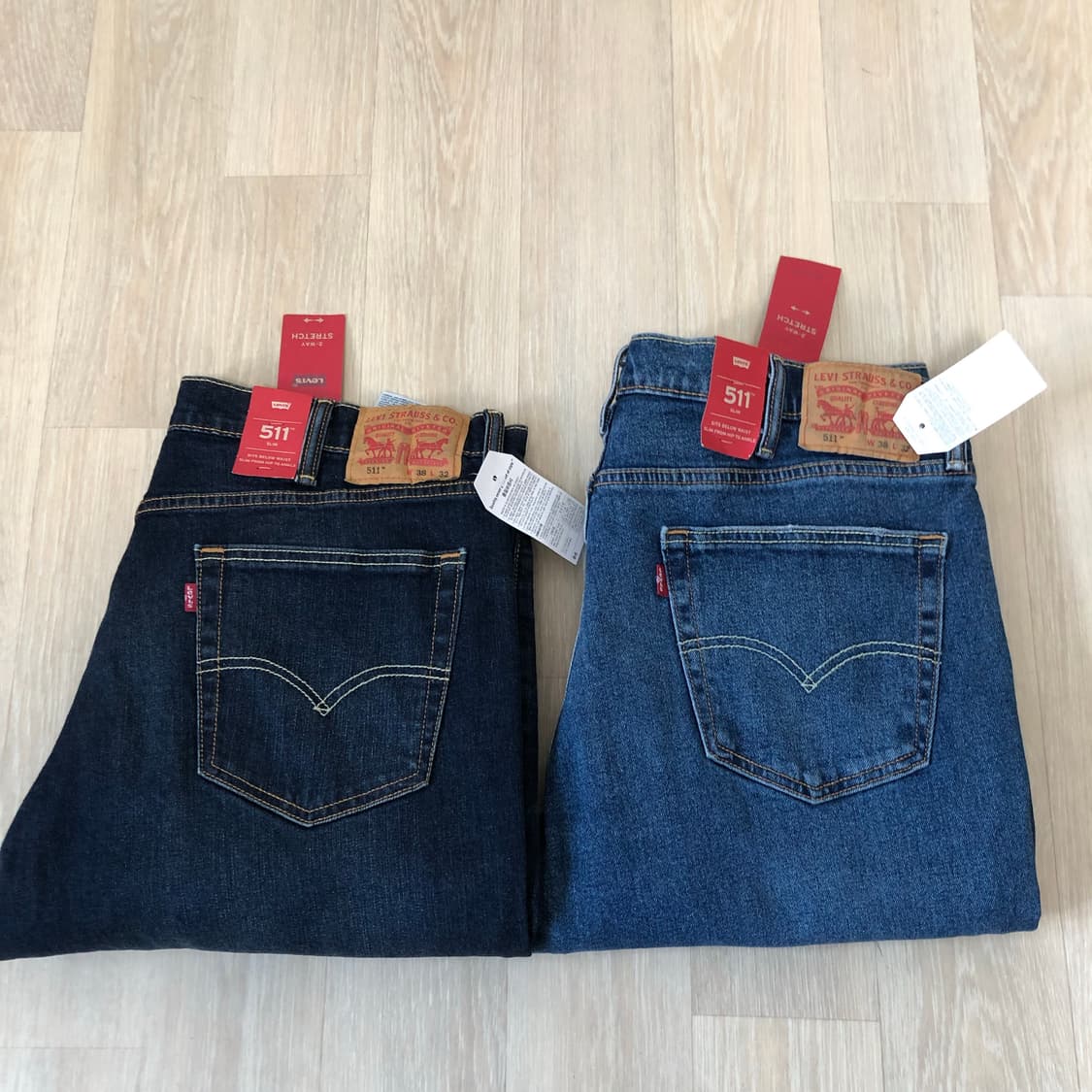 (38) 새상품 리바이스 Levi's 511 슬림핏 데님 연청 중청 2개 상품이미지9