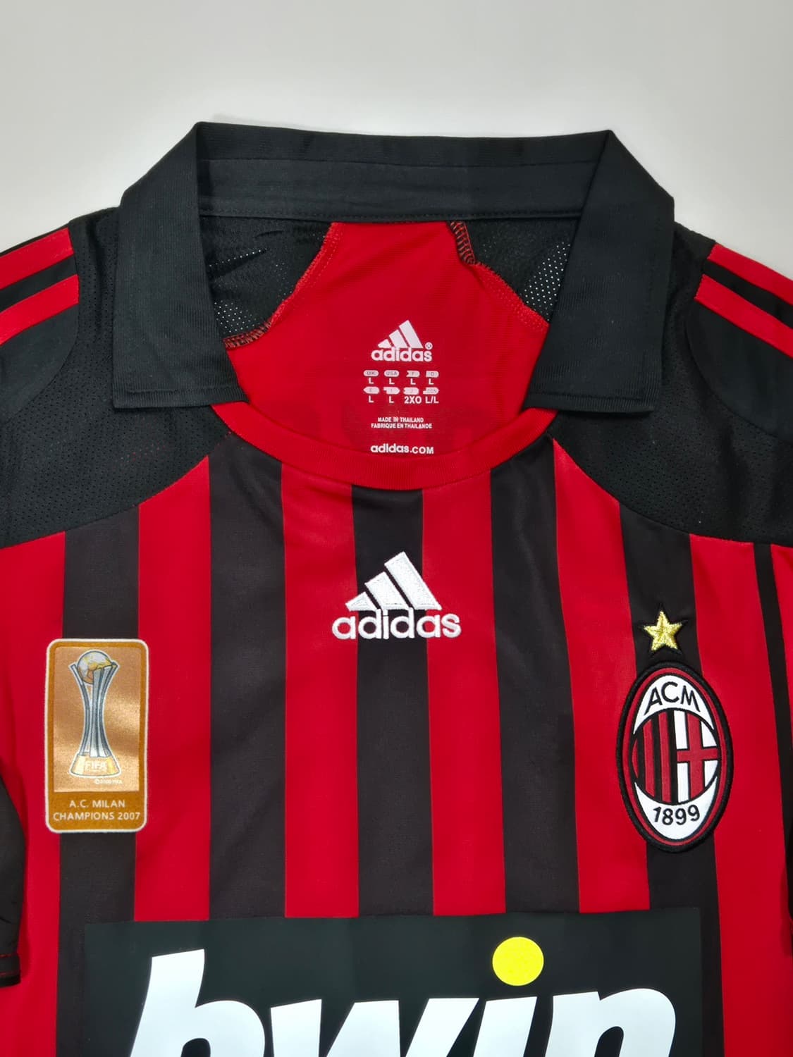 레트로)07-08시즌 ac밀란 홈킷 카카 유니폼 L사이즈 상품이미지3