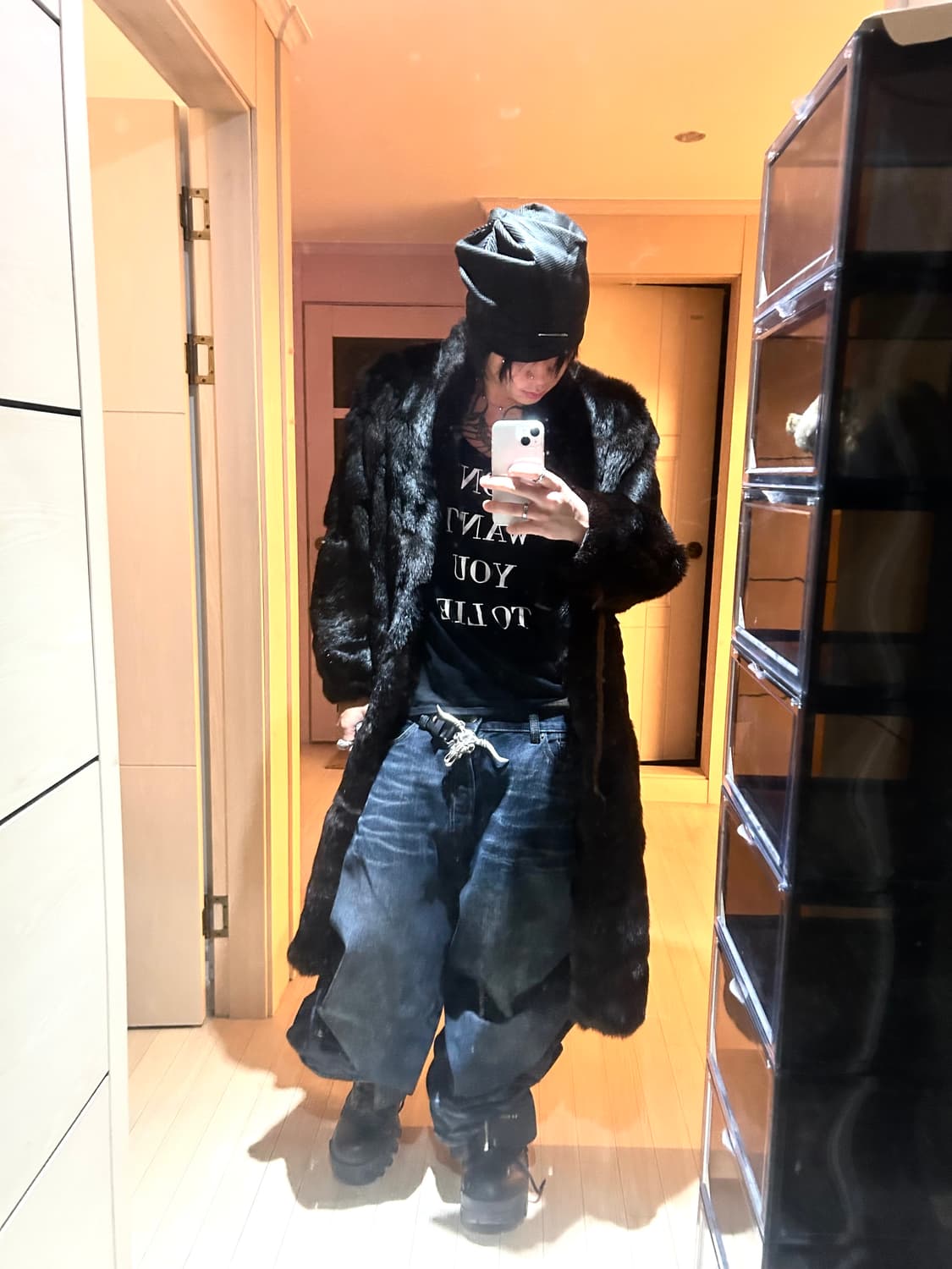 Fox Fur Over Fit Coat 상품이미지5