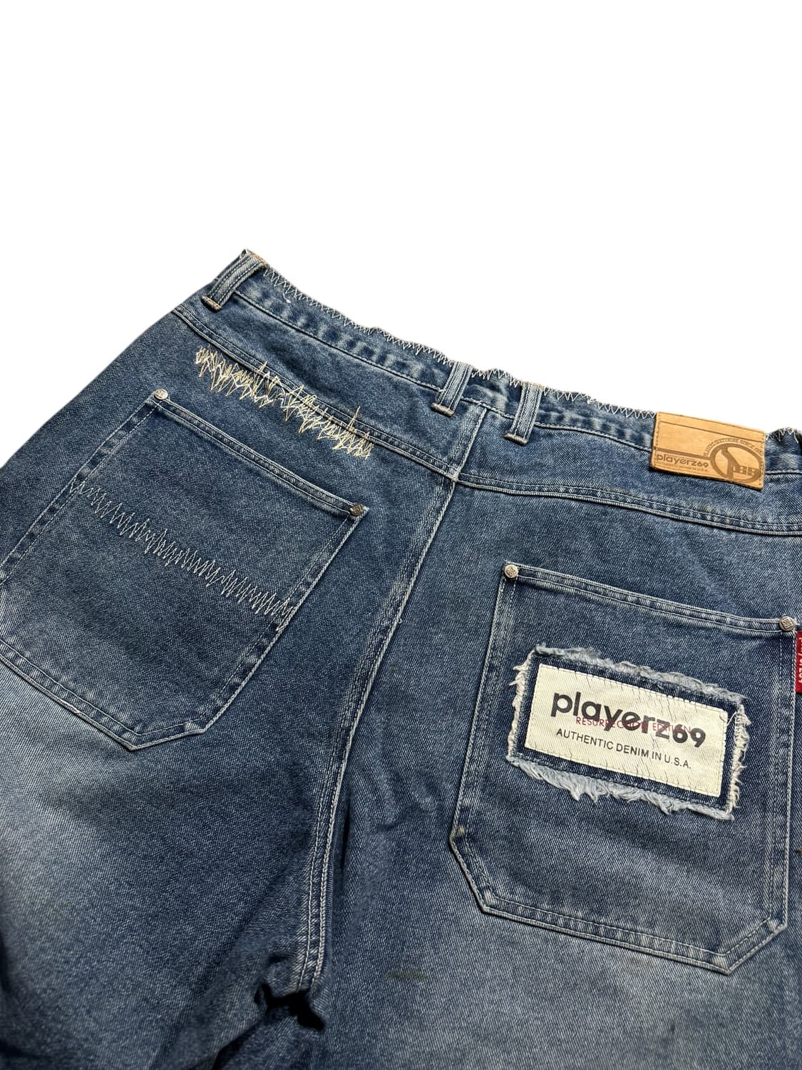 Vintage 빈티지 스티치 디테일 데님 하프팬츠 상품이미지3