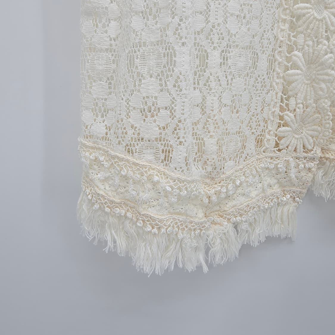 아이보리 레이스 끈 장식 조끼 / 레이스 보헤미안 베스트 상품이미지3