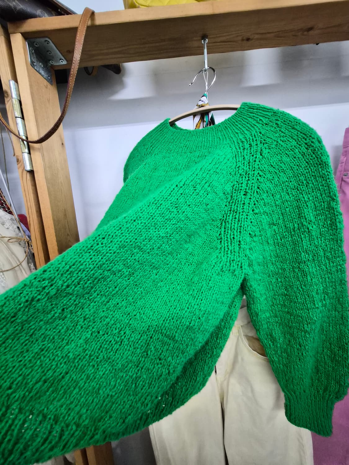 그린 핸드메이드 봄니트. 임블리 파스텔 면팬츠 상품이미지4