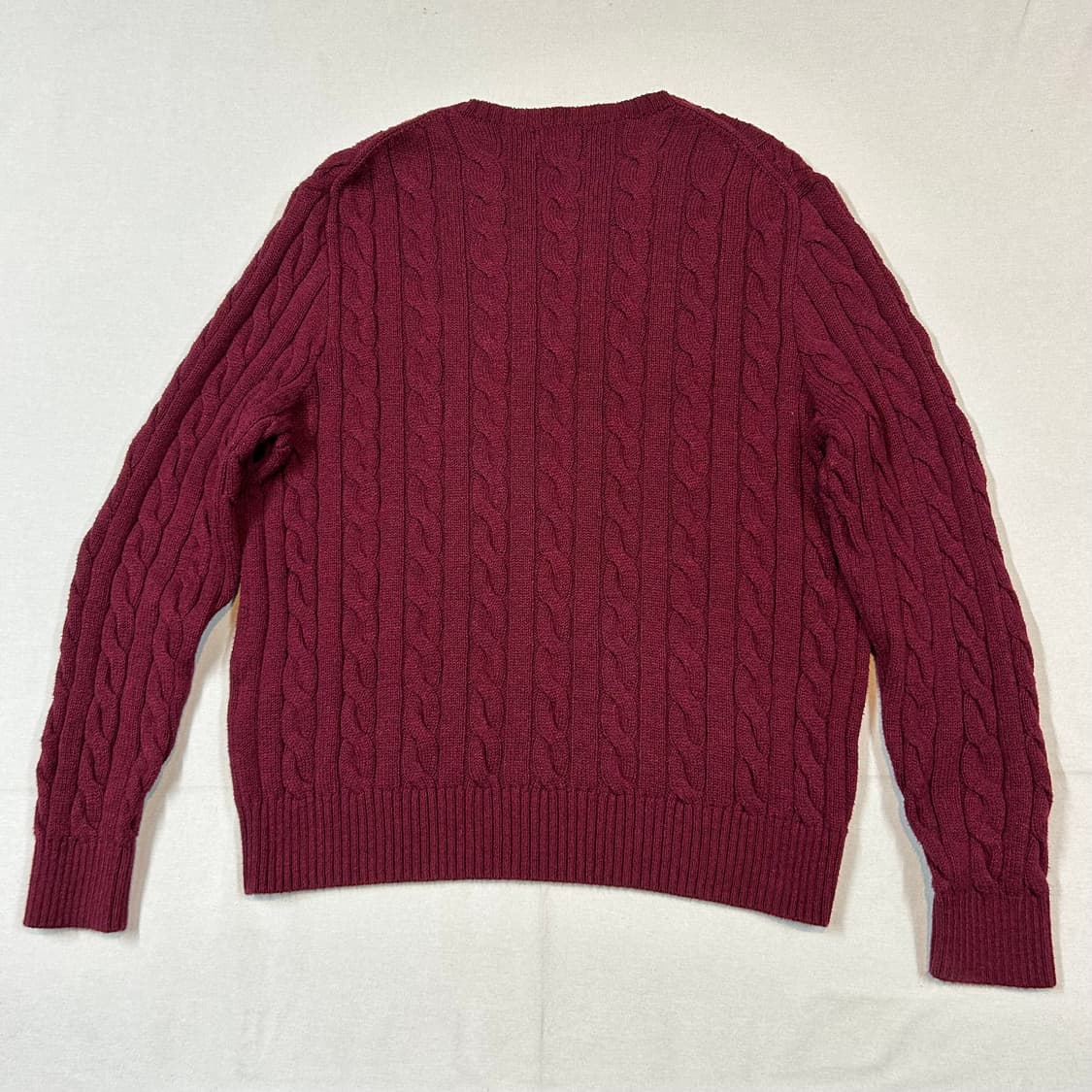 L) 폴로 랄프로렌 케이블 꽈배기 라운드넥 니트 신형 큐알탭 상품이미지5