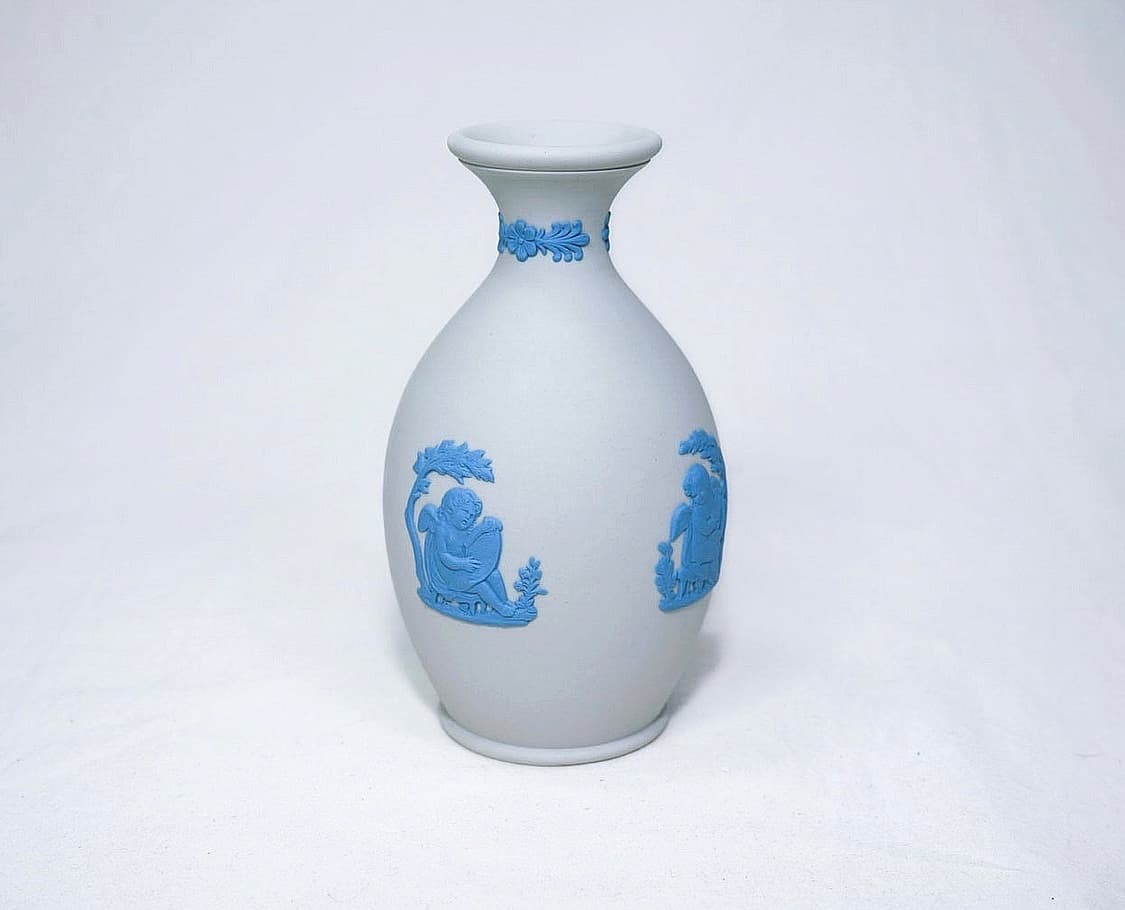 [영국엔틱] 웨지우드 제스퍼웨어 오목 베이스 화병_ 화이트 상품이미지5