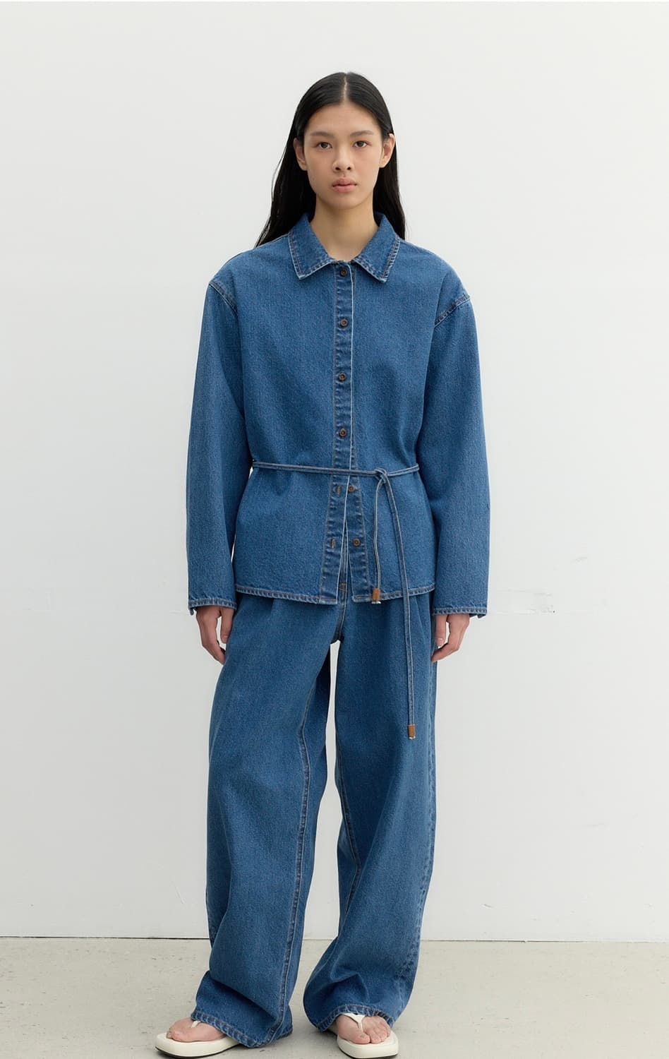 Rrace 레이스 블루 데님셋업 상품이미지1