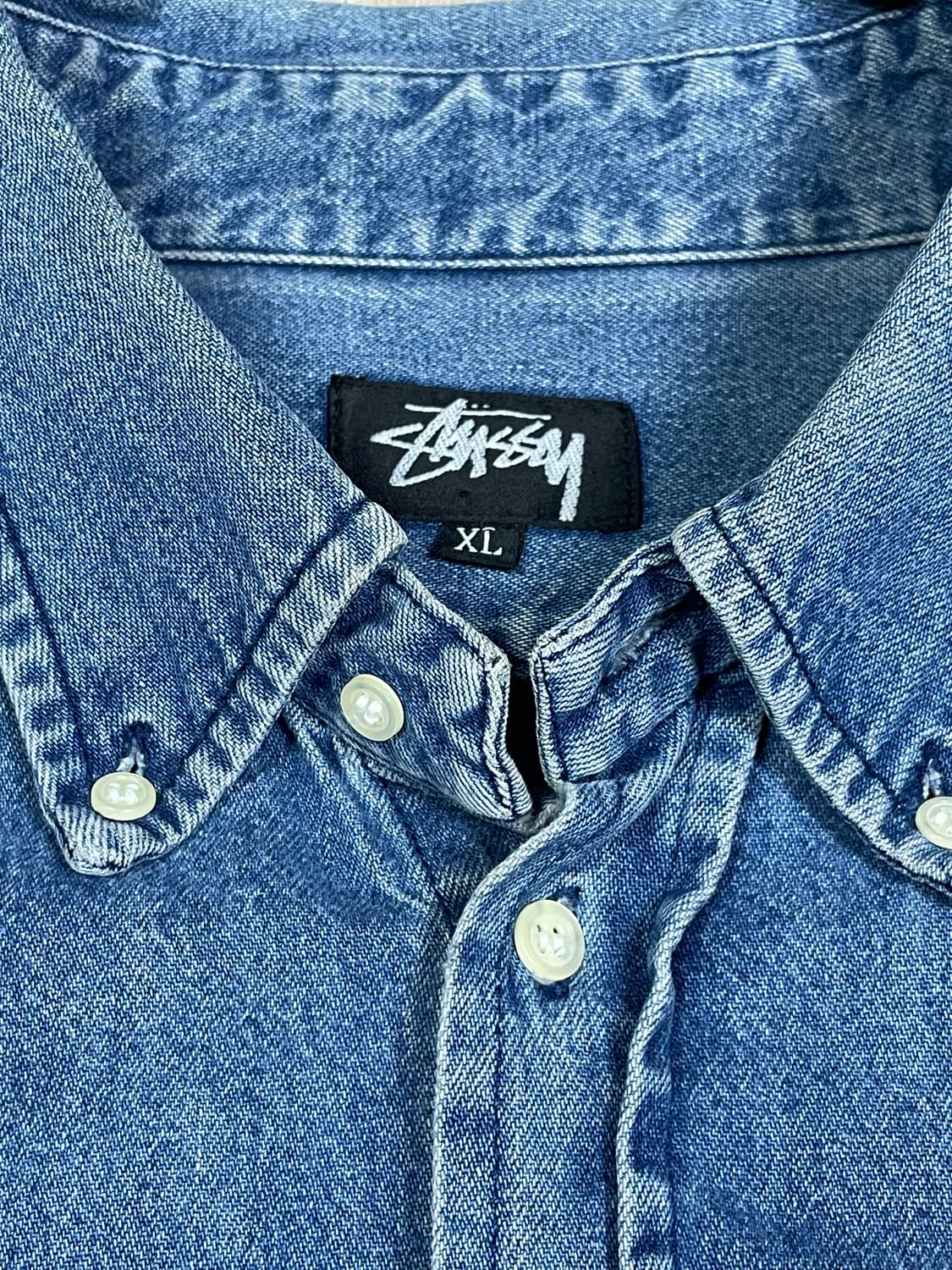 🕑80s stussy denim shirt 상품이미지3