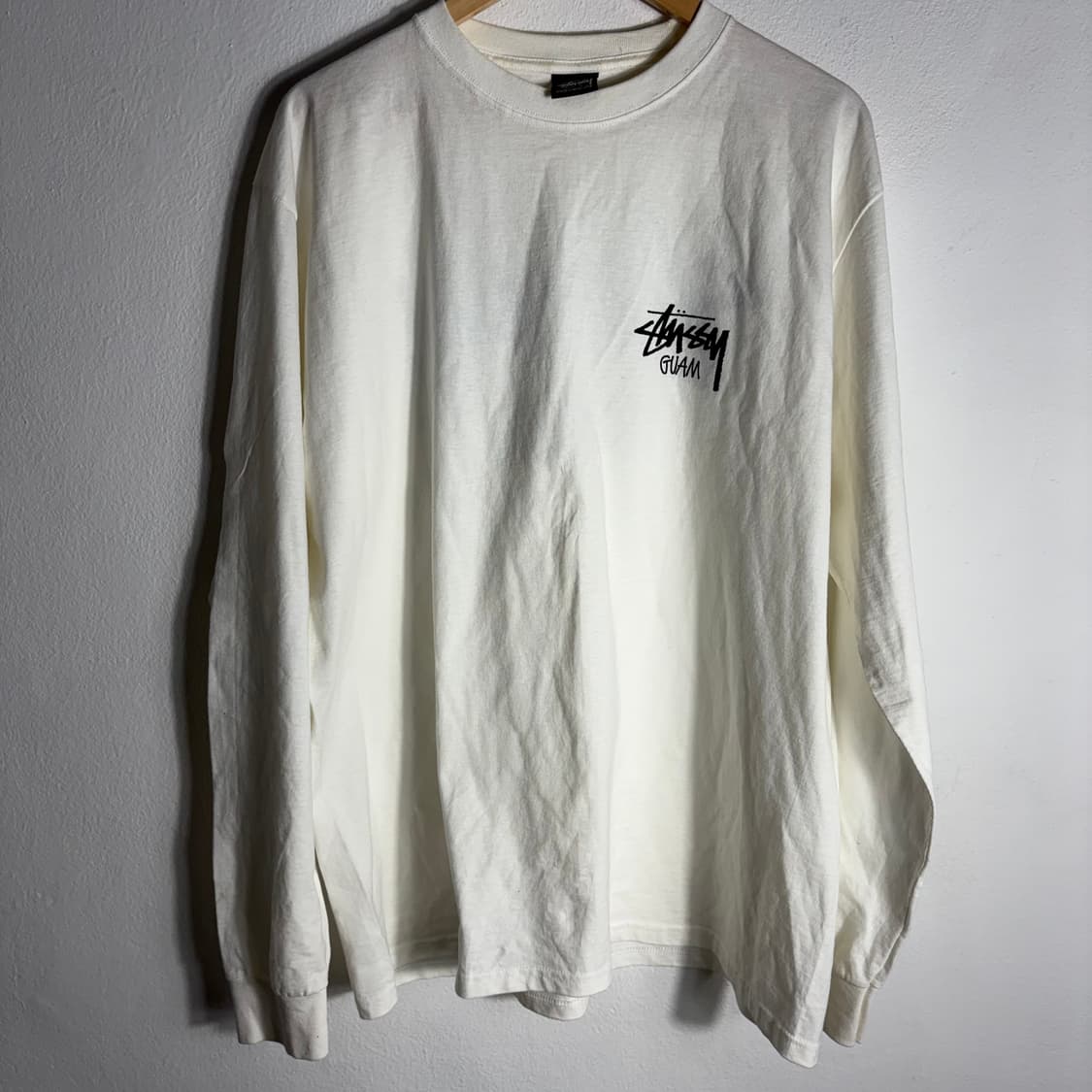 스투시 GUAM 화이트 긴팔 티셔츠(XL) 상품이미지1