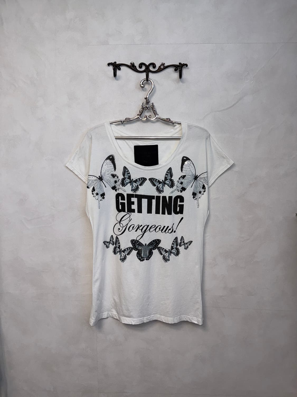 Philipp Plein white butterfly half t 상품이미지3