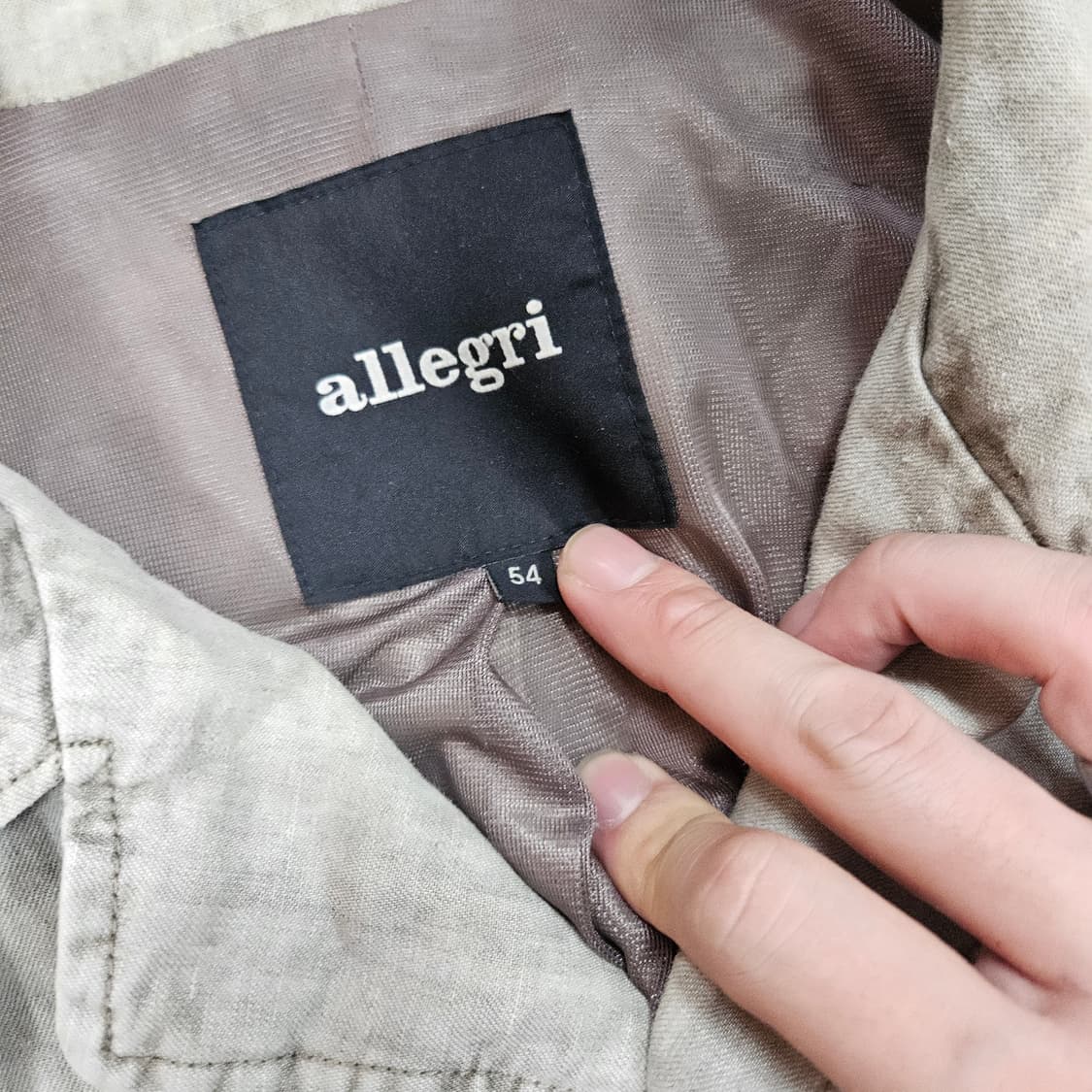 알레그리(allegri) 22ss 가먼트 워시드 필드자켓 54size 상품이미지9