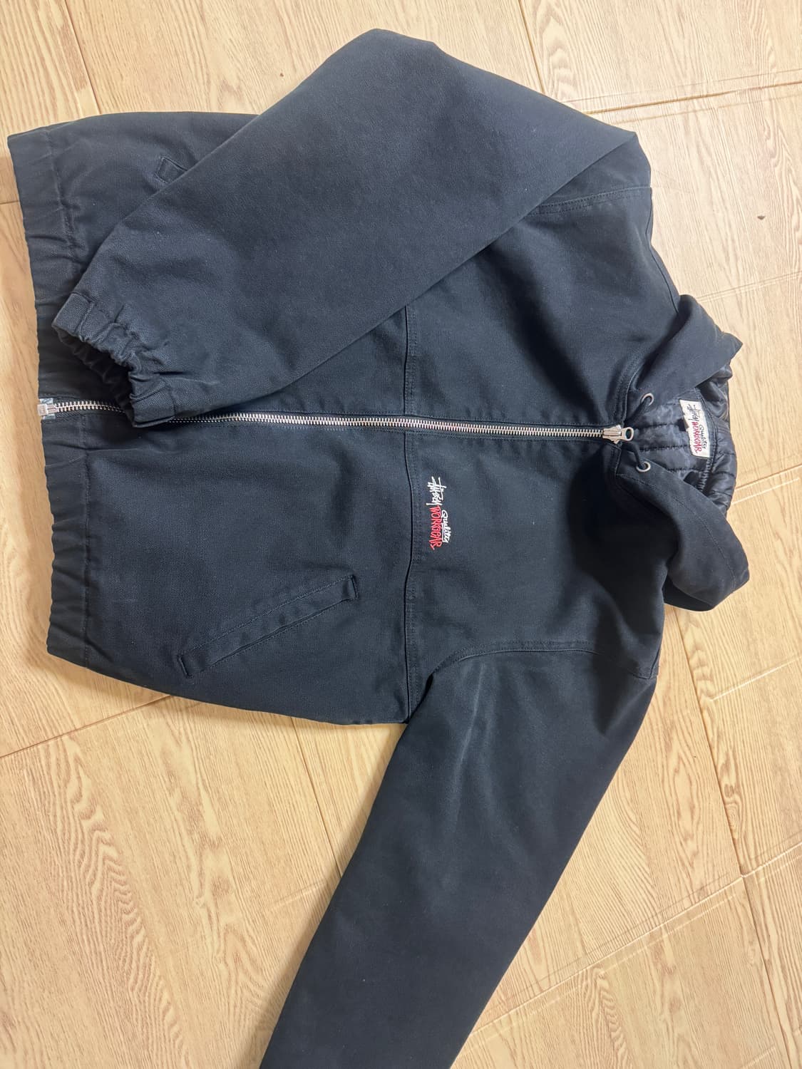 [L] 스투시 인슐레이티드 워크자켓 캔버스 블랙 상품이미지2