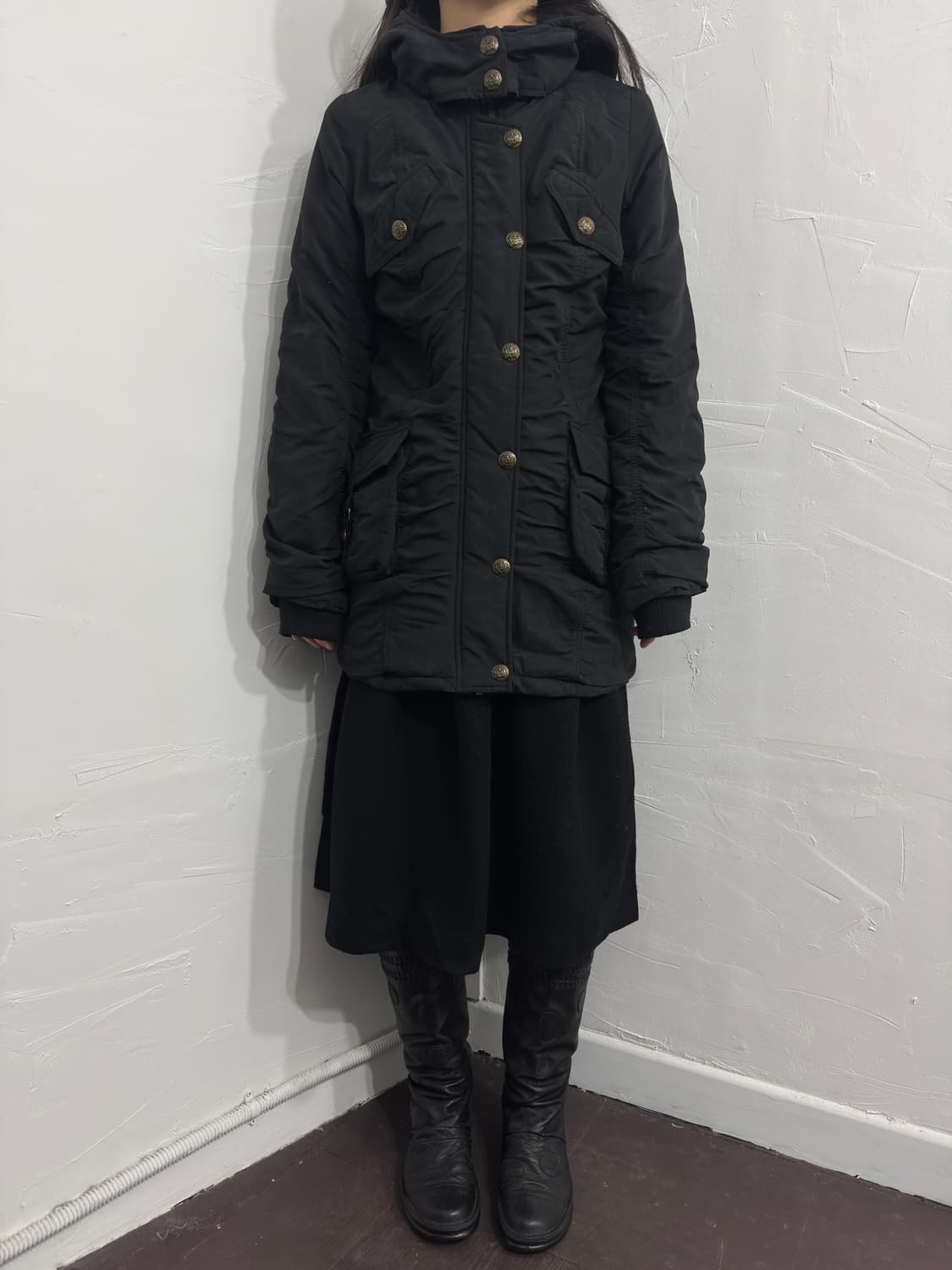 jinty shirring button hood jacket 상품이미지2