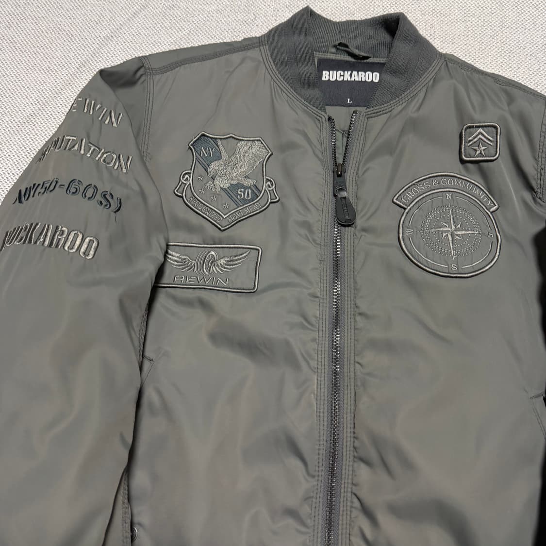 버커루 자수 밀리터리 항공 자켓 상품이미지2