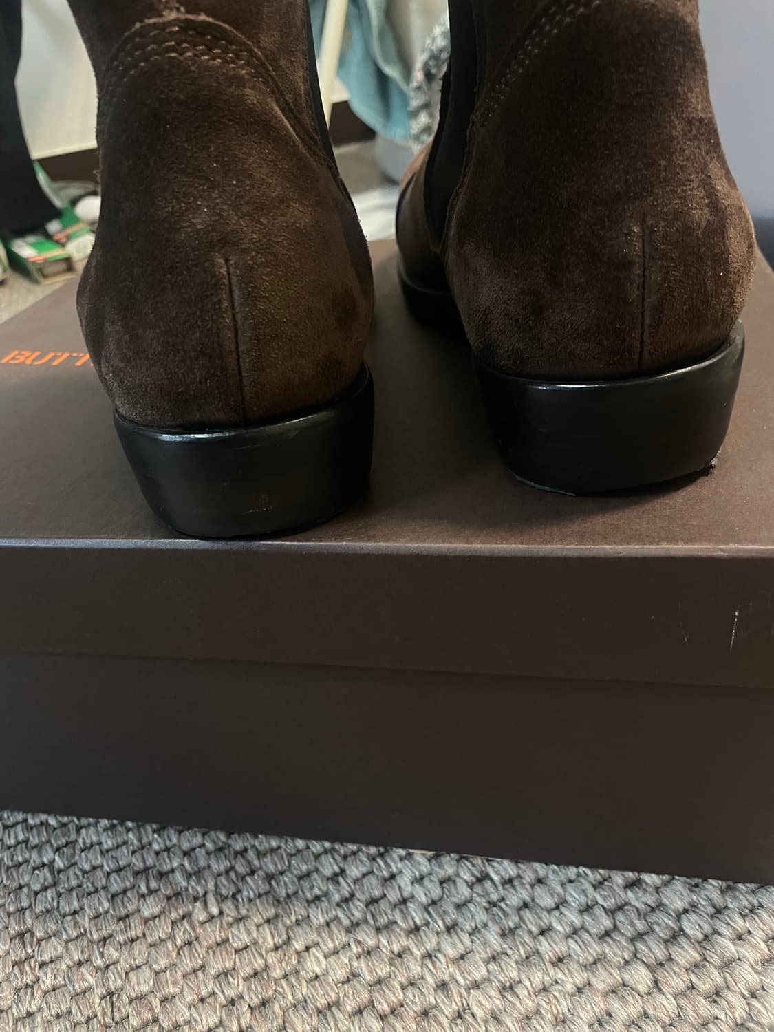 부테로 다크브라운 스웨이드 첼시부츠 40size 상품이미지5