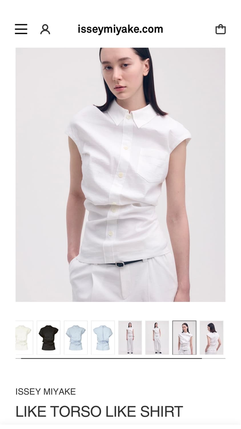 이세이미야케 LIKE TORSO LIKE 셔츠 블랙 상품이미지4