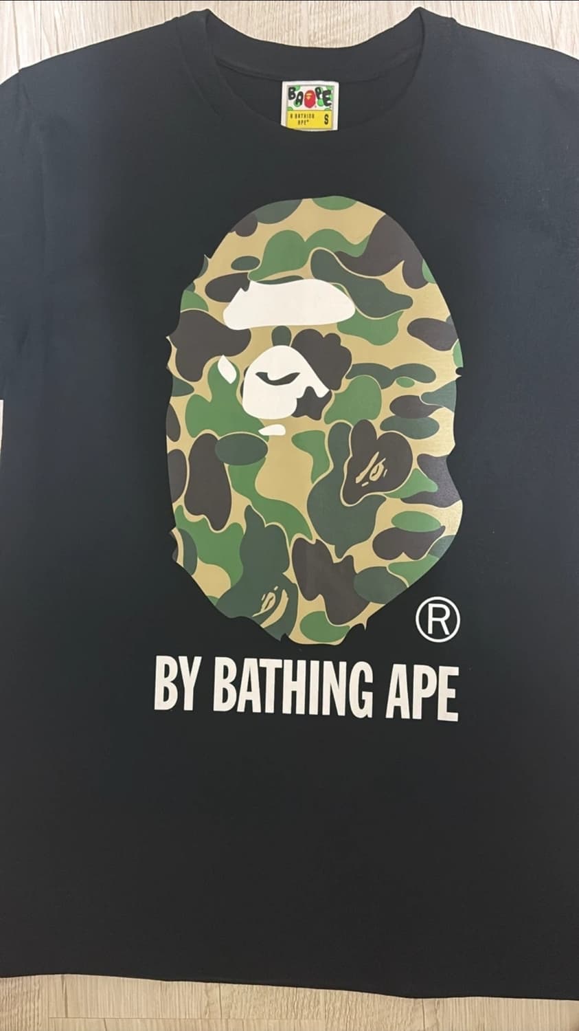 베이프 카모 반팔티 블랙 S 상품이미지1