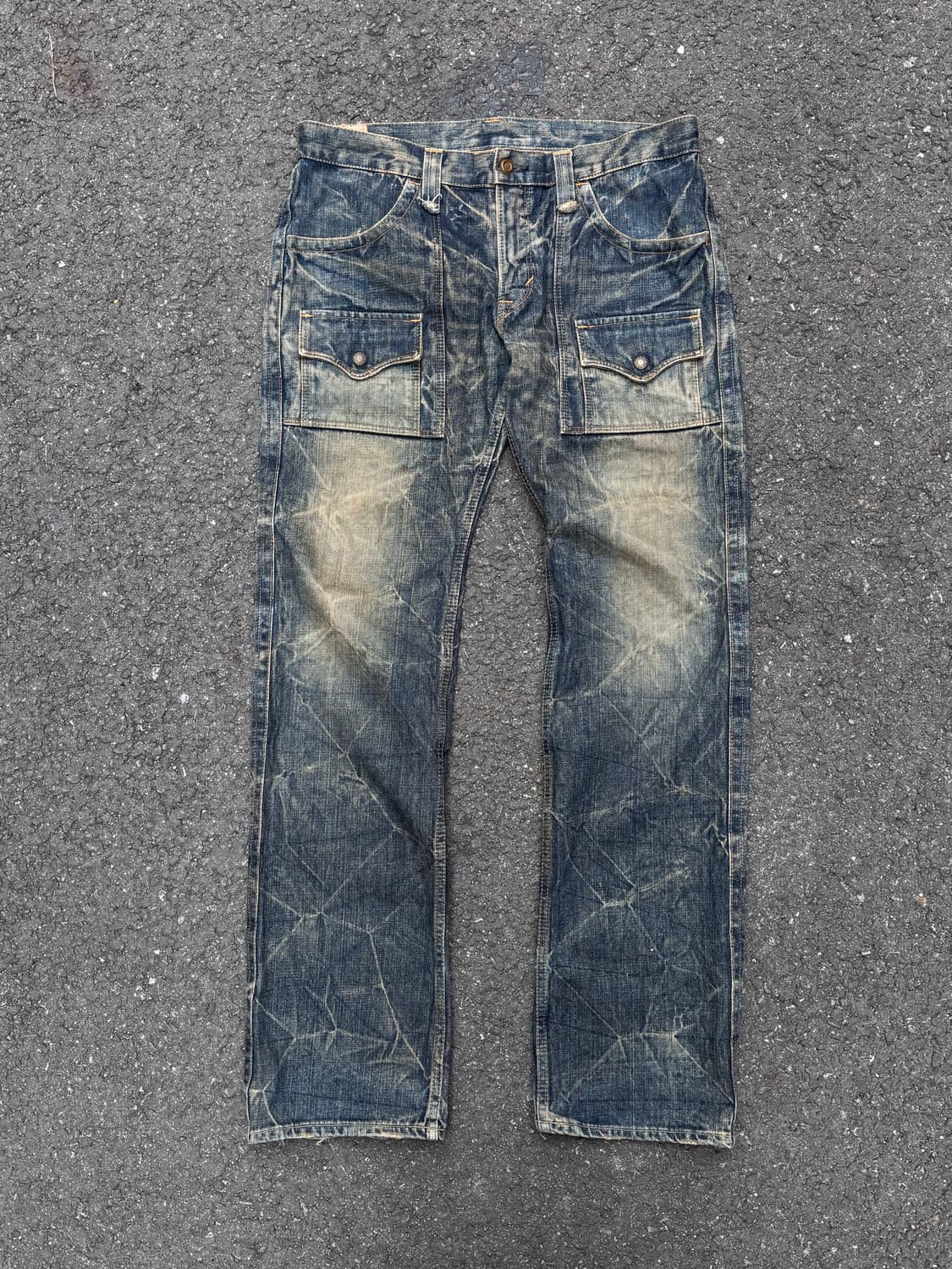 블루웨이 포켓 더티 페이딩 데님팬츠  상품이미지1