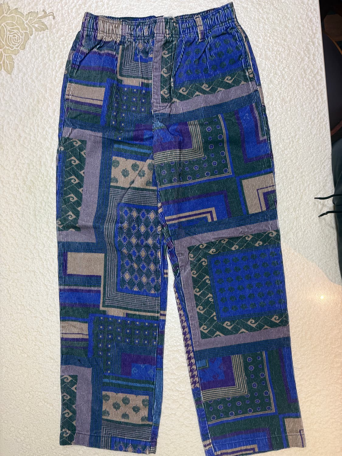 어반 아웃피터스 블루체크 골덴 팬츠 상품이미지1