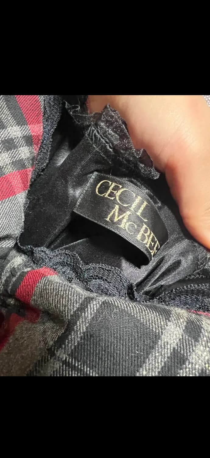 세실맥비 체크 코르셋 원피스 상품이미지3