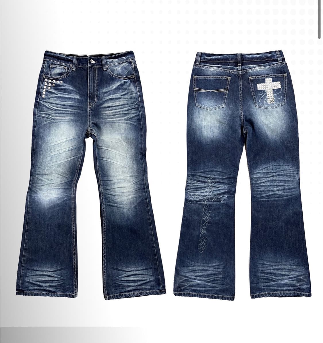 stud flared jeans 스터드 팬츠 상품이미지1