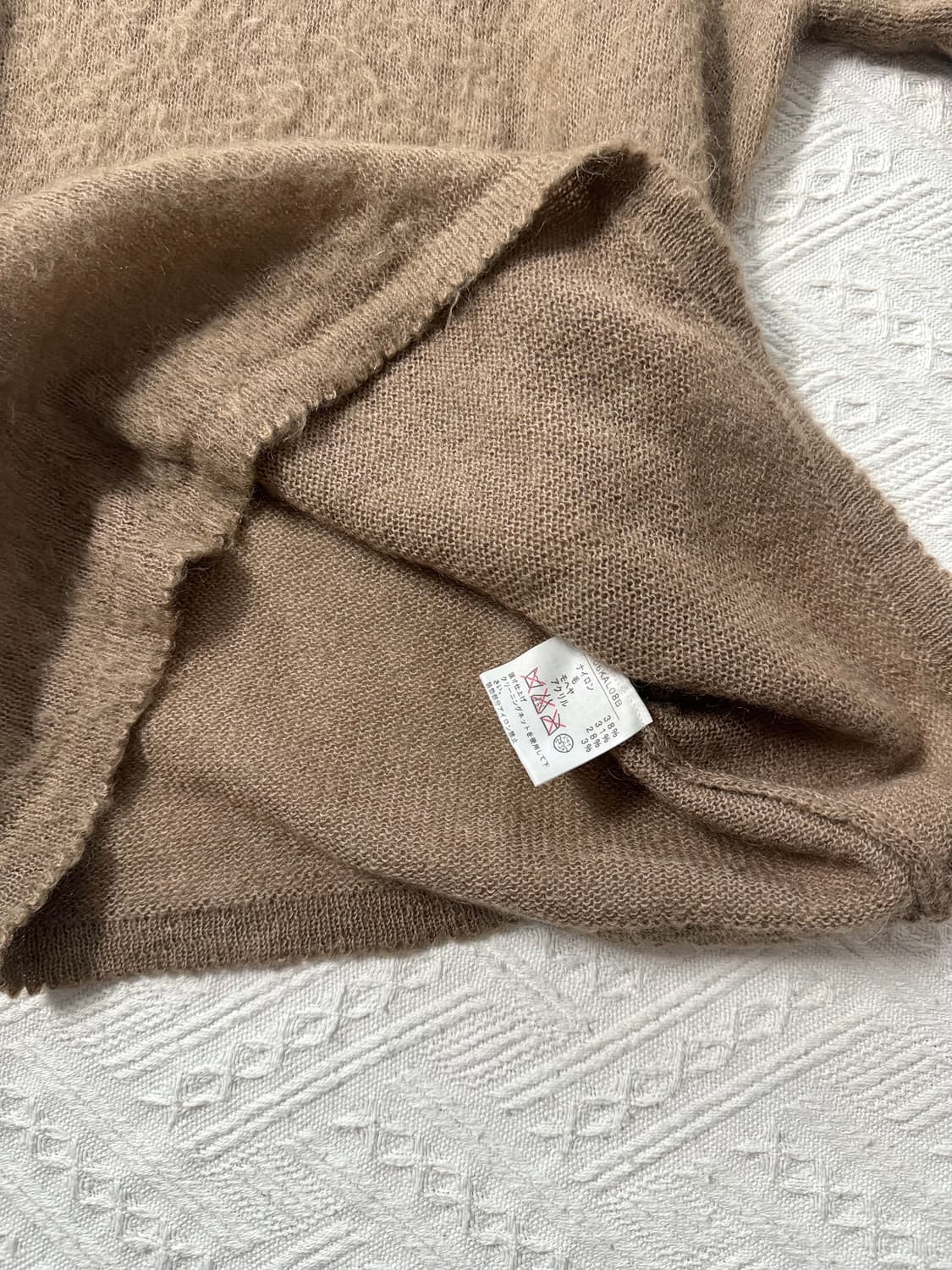 핑크하우스 모헤어 혼방 퍼프 슬리브 니트 탑 상품이미지4