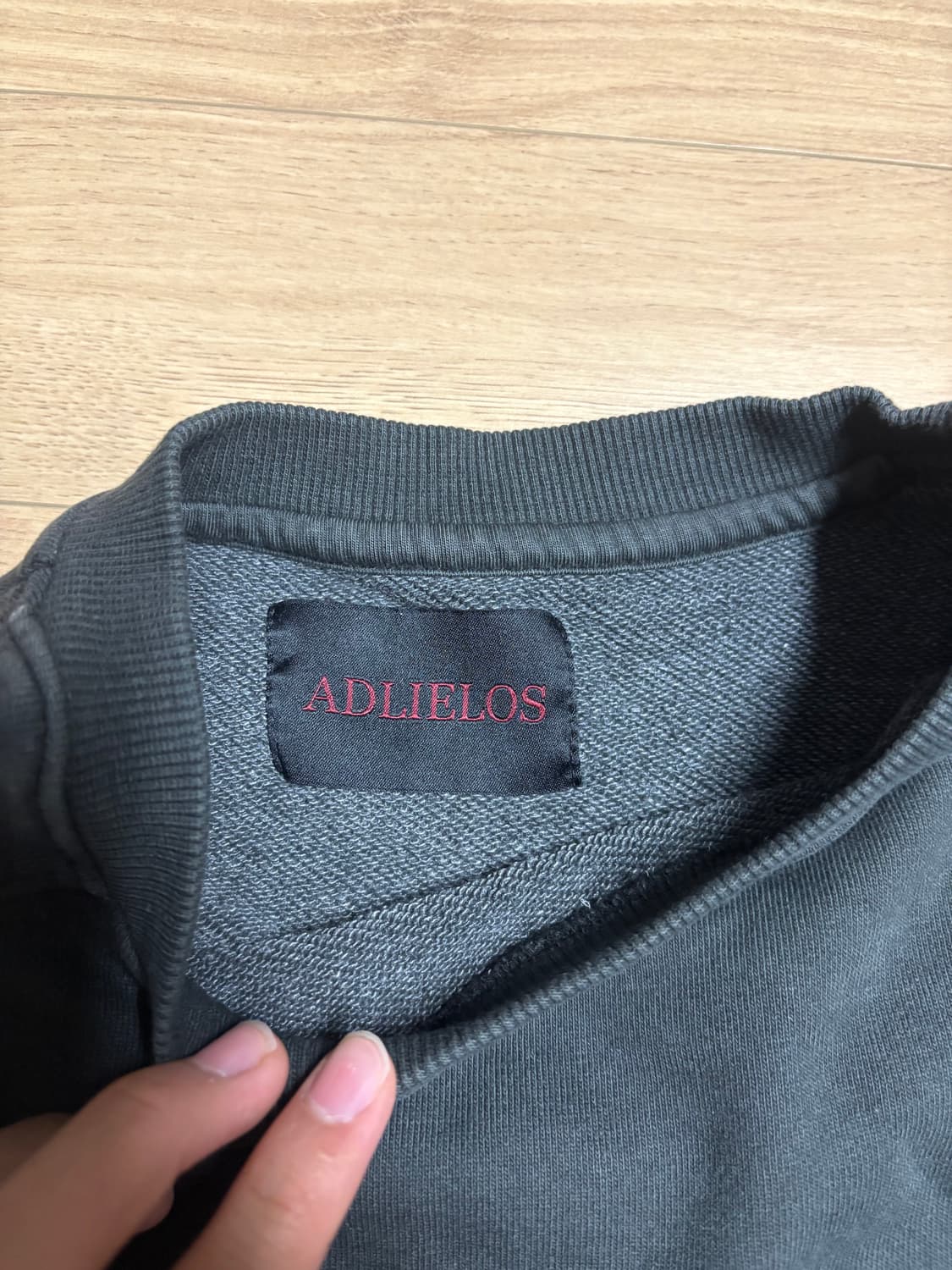 에드리엘로스 맨투맨 워시드블랙 m 상품이미지4