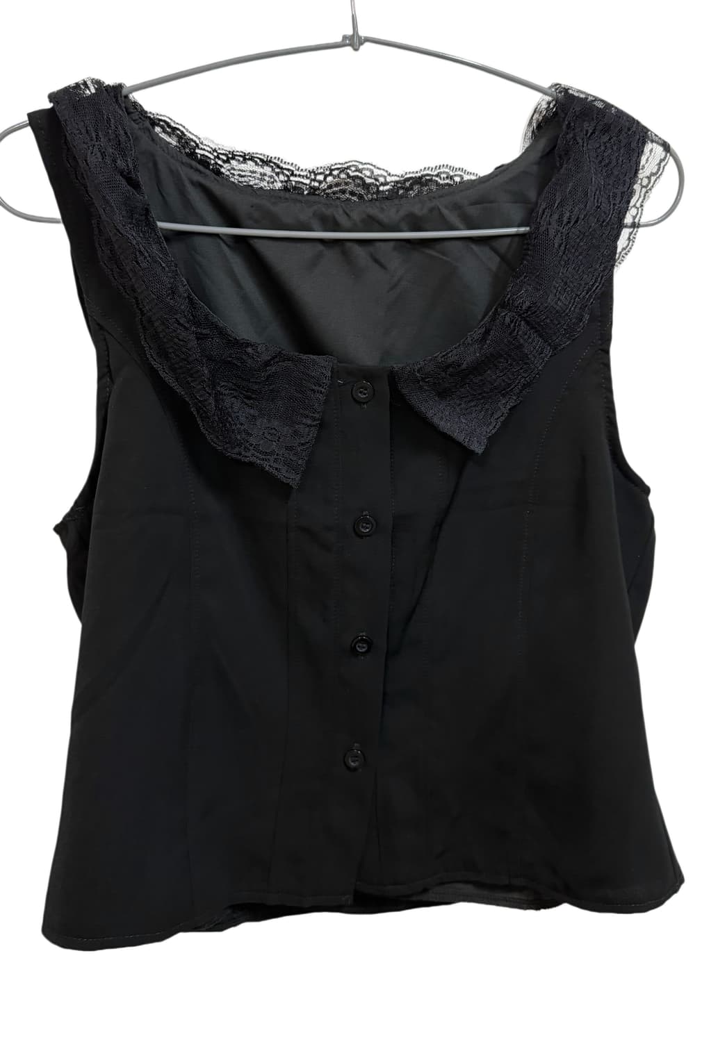 레이스 쉬폰 민소매 블라우스 상품이미지4