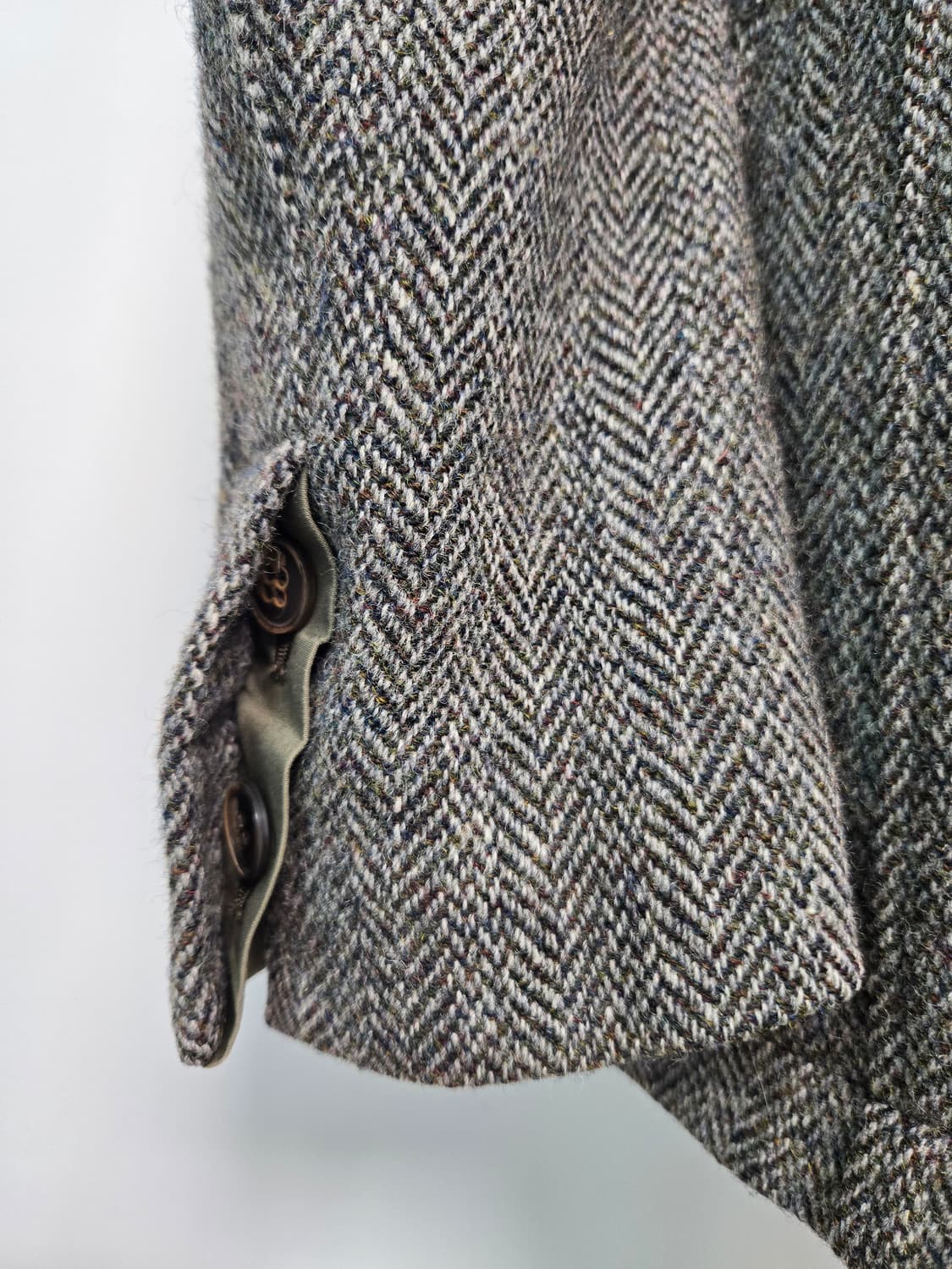 해리스트위드 가죽 카라 블레이저 자켓 상품이미지7