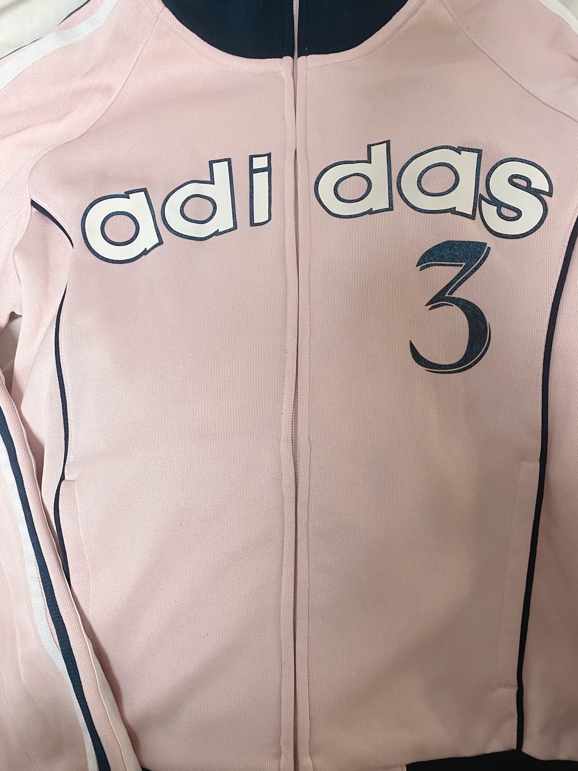 아디다스 연핑크 저지 트랙탑 집업 상품이미지2