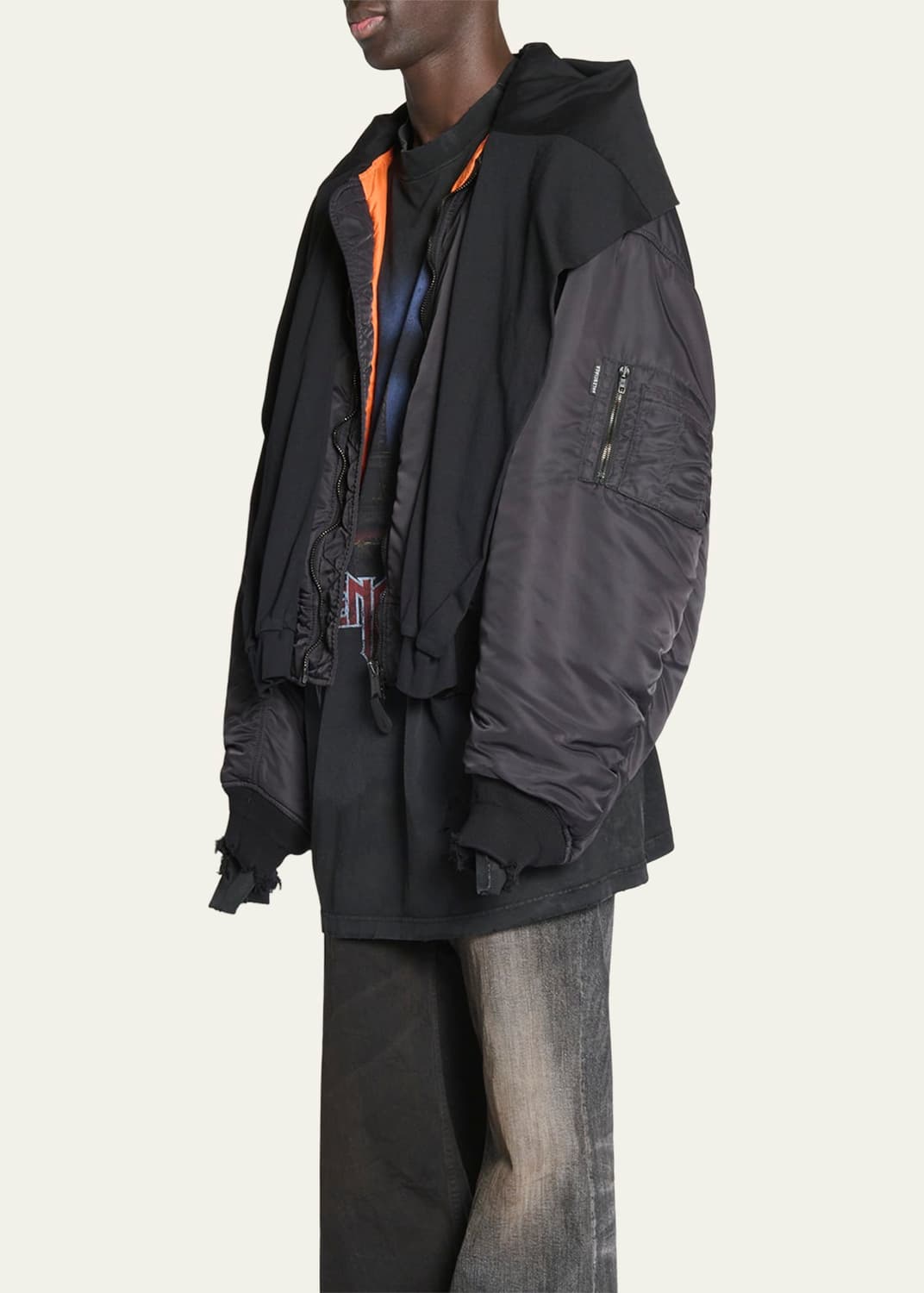 발렌시아가 인코그니토 후드 봄버 L 상품이미지3