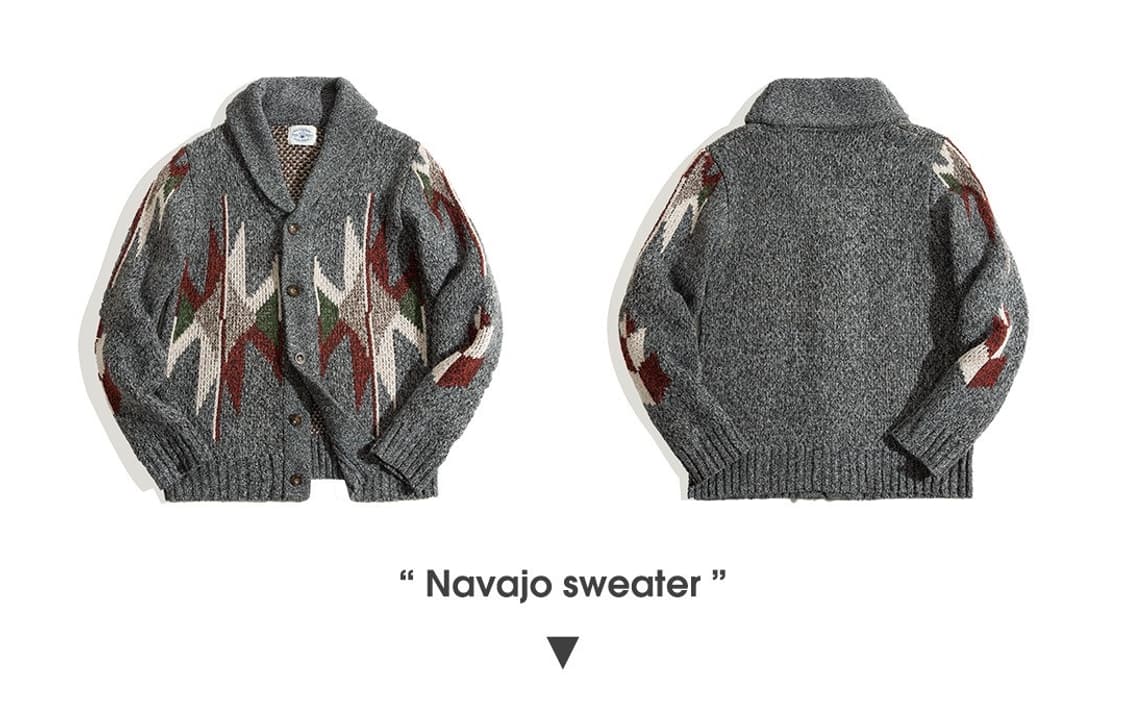 워크웨어 나바호 숄카라 가디건 상품이미지3