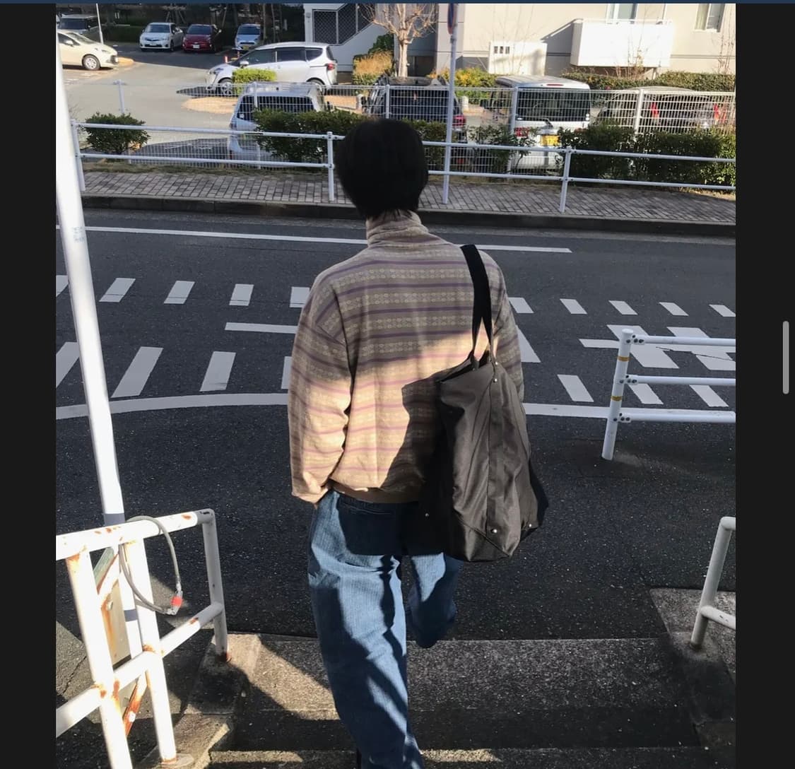 캐피탈capital 선라이즈 자카드 스트라이프 하이넥 롱슬리브 xl 상품이미지4