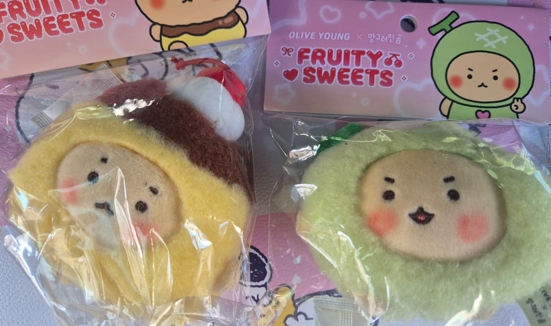 (새상품) 올리브영 망곰이 키링 푸딩/멜론 상품이미지3