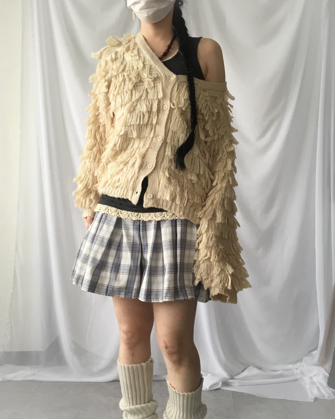Fluffy knit cardigan 상품이미지1