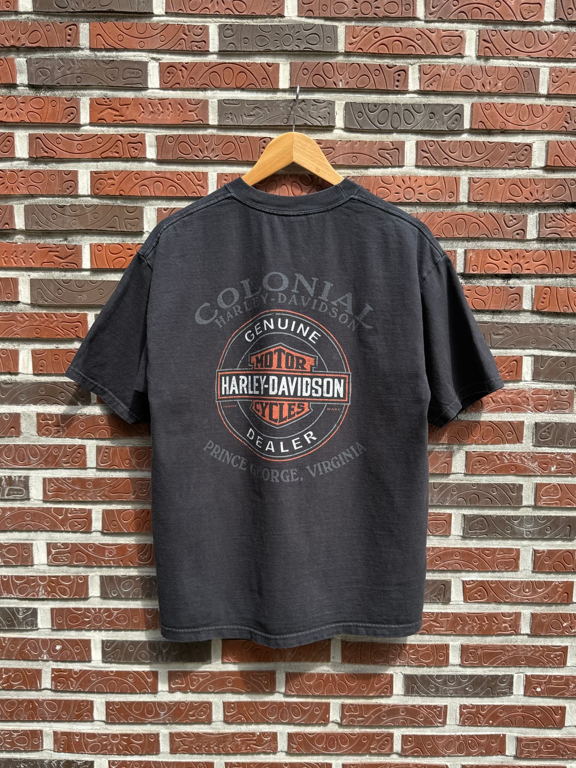 할리데이비슨 00s 블루 플레임 빈티지 티셔츠 상품이미지3