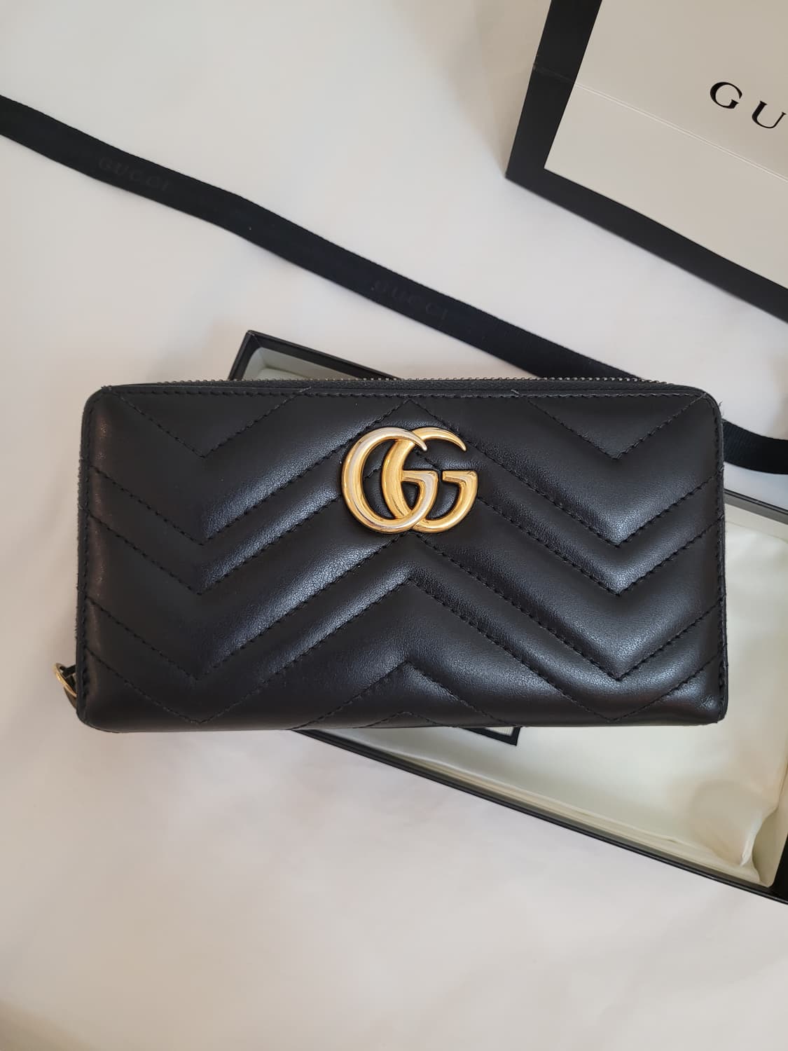 (새상품급) 구찌 GG 마몬트 마틀라세 지퍼 장지갑 상품이미지2