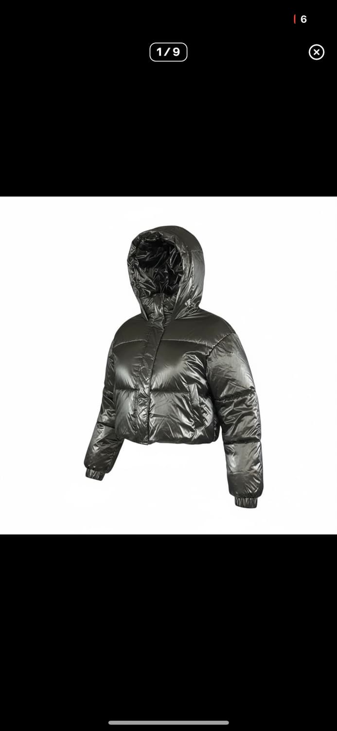 자라 글로시 윈드프로텍션 크롭 패딩 x유광 상품이미지2