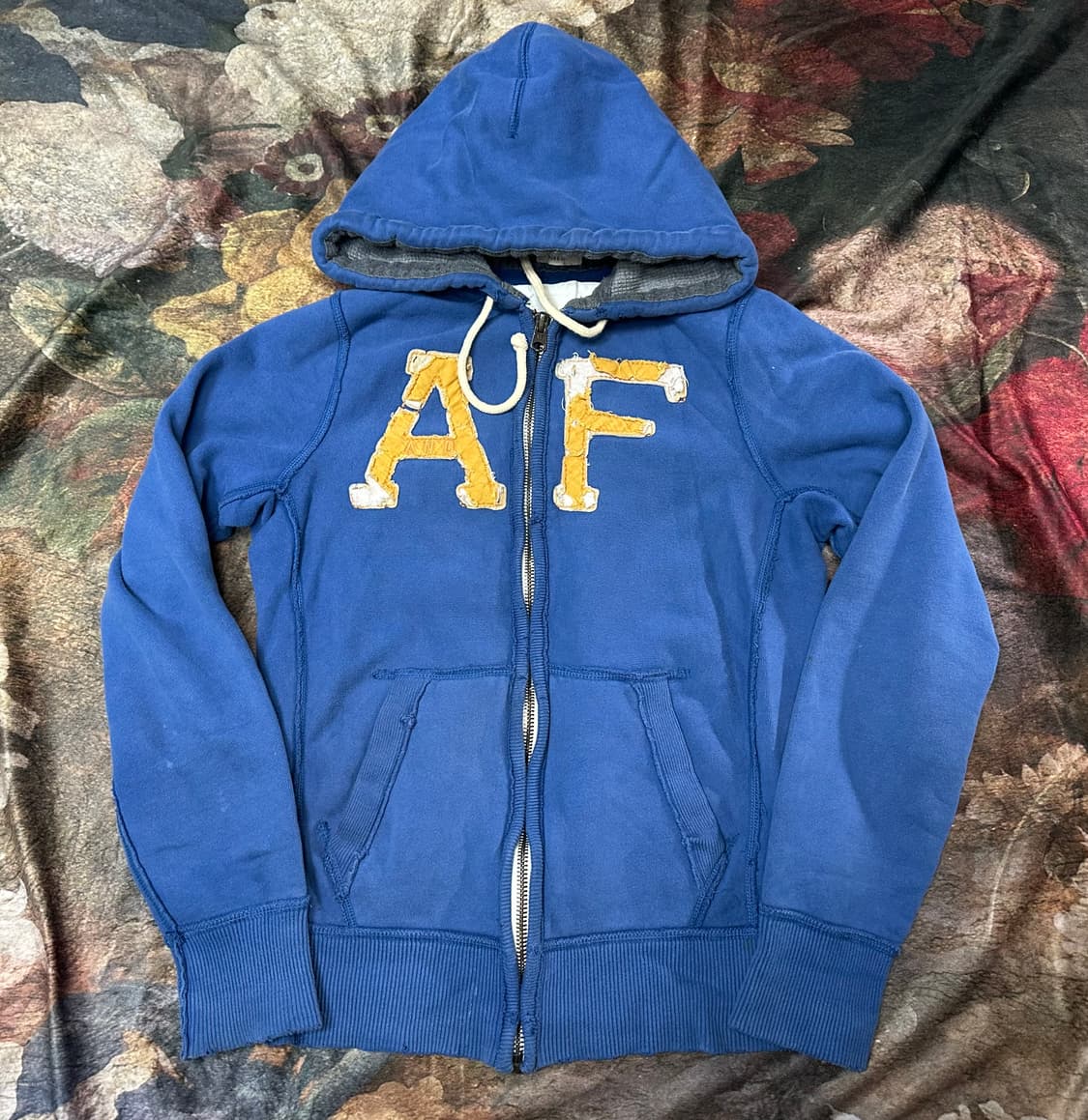 아베크롬비 빈티지 타이트핏 빅로고 블루워싱후드집업 S 상품이미지1