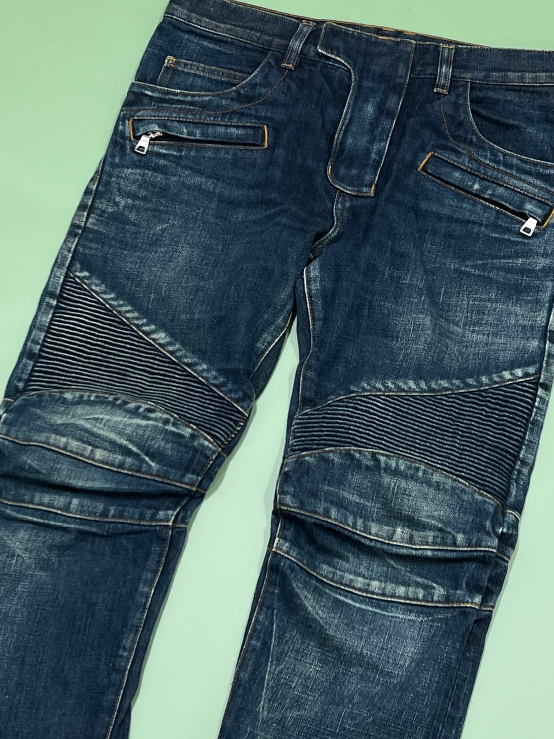 발망 워싱 바이커 데님 팬츠 (made in japan) 상품이미지3