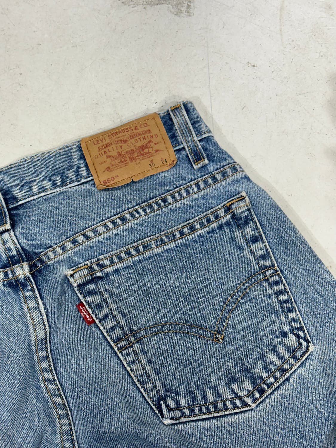 리바이스 550 연청 와이드 데님 팬츠 30 상품이미지6