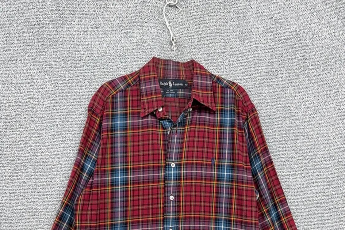 폴로 랄프로렌 두산 빈티지 레드 체크 셔츠 90 상품이미지3