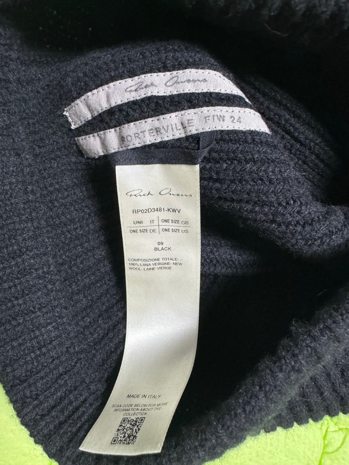 릭오웬스 바라클라바 상품이미지4