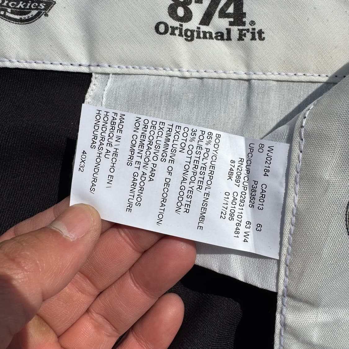 [36] Dickies 디키즈 874 검정 팬츠 상품이미지7