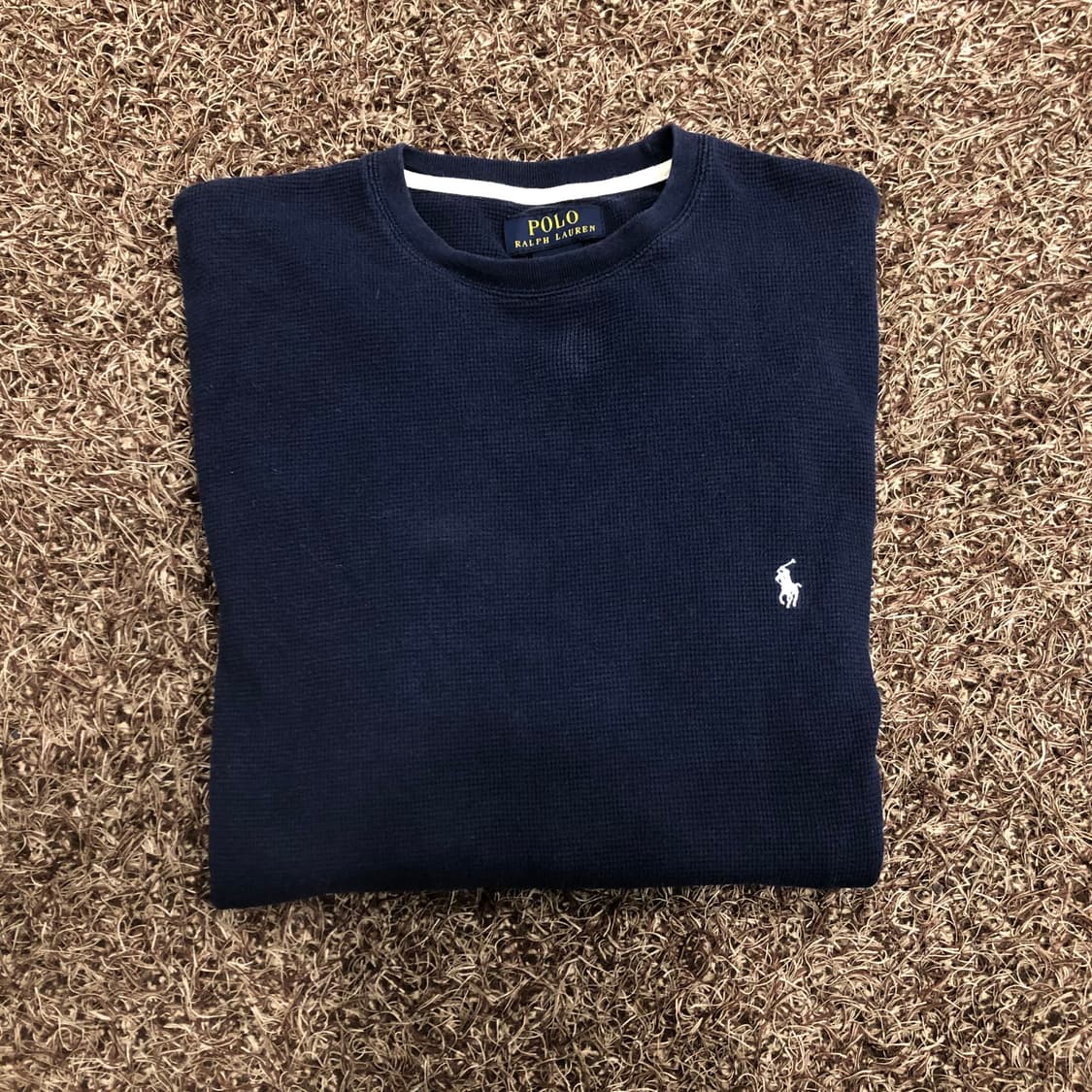 폴로 랄프로렌 네이비 와플 롱슬리브 티셔츠 상품이미지1